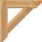 Ekena Millwork Traditional Slat Rough Sawn Bracket w/ Offset Brace, Western Red Cedar, 8"W x 34"D x 34"H BKT0806X34X34TRA06RWR - alternate 4